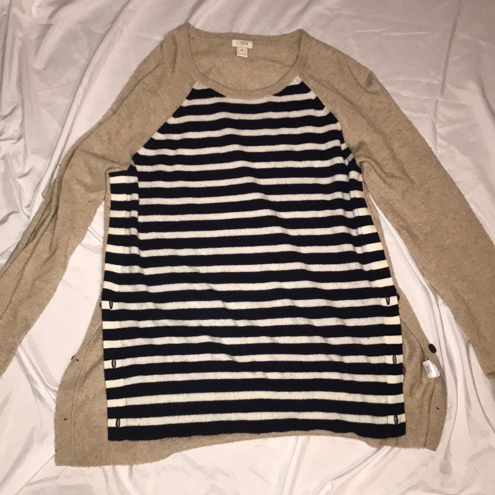 J crew color block sweater.